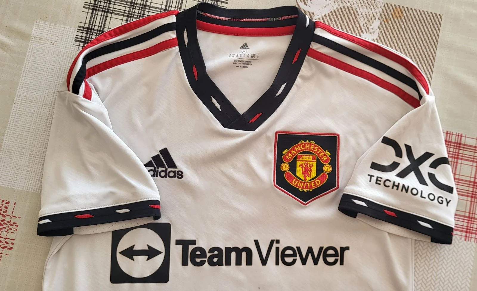 Adidas Manchester United Camisa Visitante 2022/23 H13880 Branca T.PP Autêntica TBE – photo 12